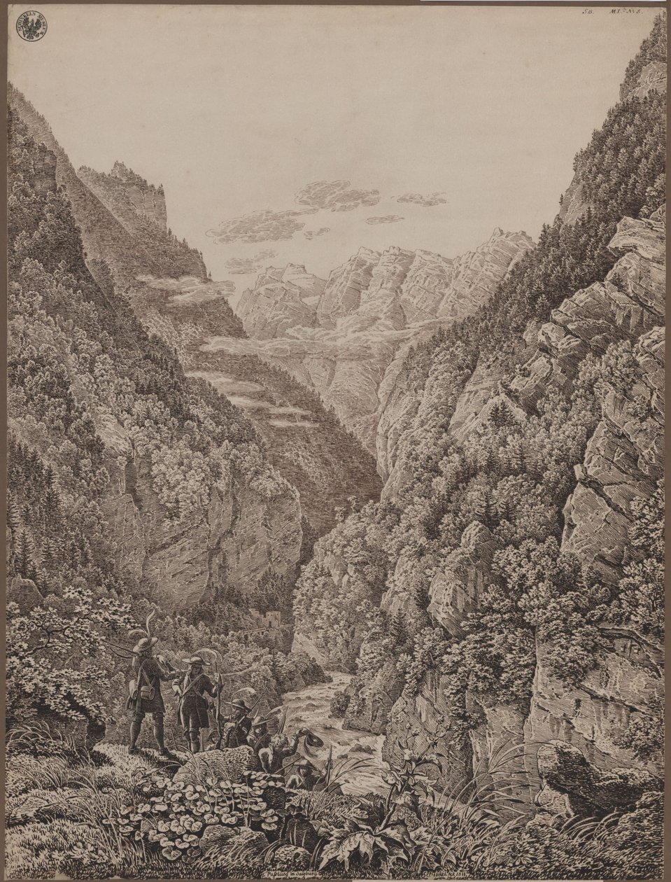 Průsmyk Lueg u Salcburku od Karl Friedrich Schinkel
