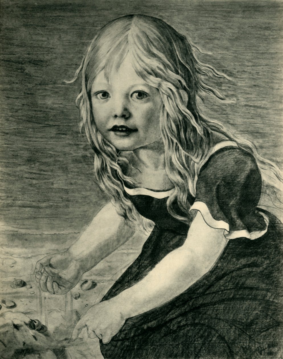 Portrét dcery umělců Marie na pobřeží, 1816, 1943. od Karl Friedrich Schinkel