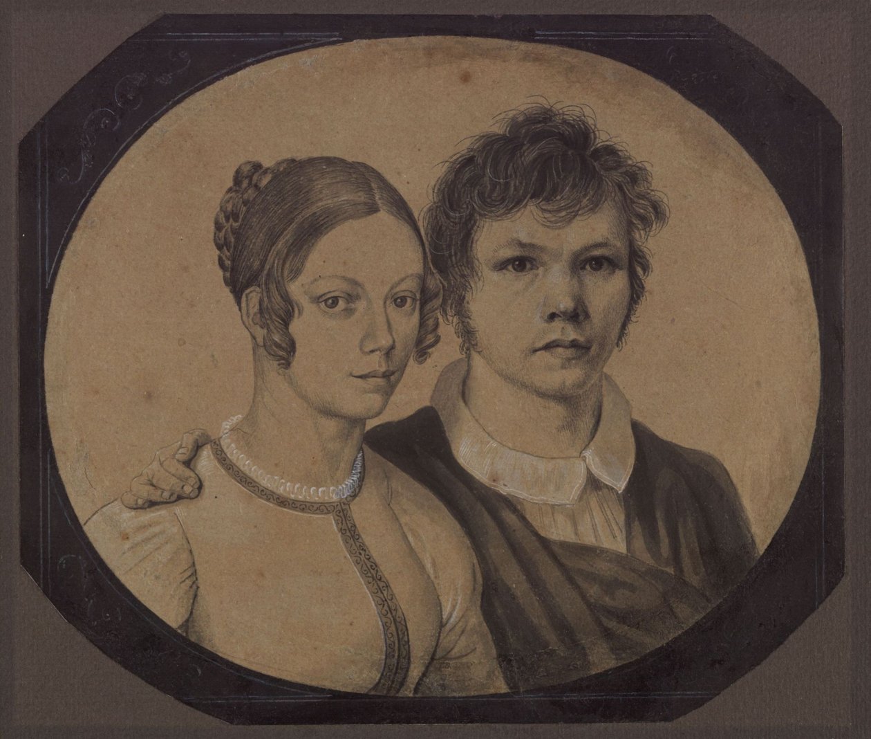 Autoportrét Karla Friedricha Schinkela se Susanne Schinkelovou, rozenou Bergerovou od Karl Friedrich Schinkel