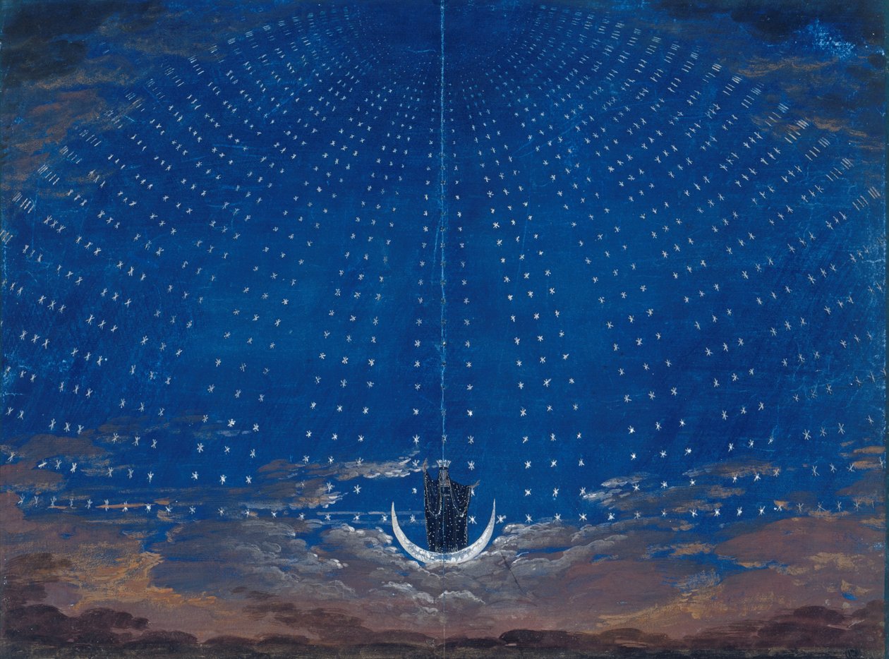 Jevištní návrh pro Mozartovu Kouzelnou flétnu od Karl Friedrich Schinkel