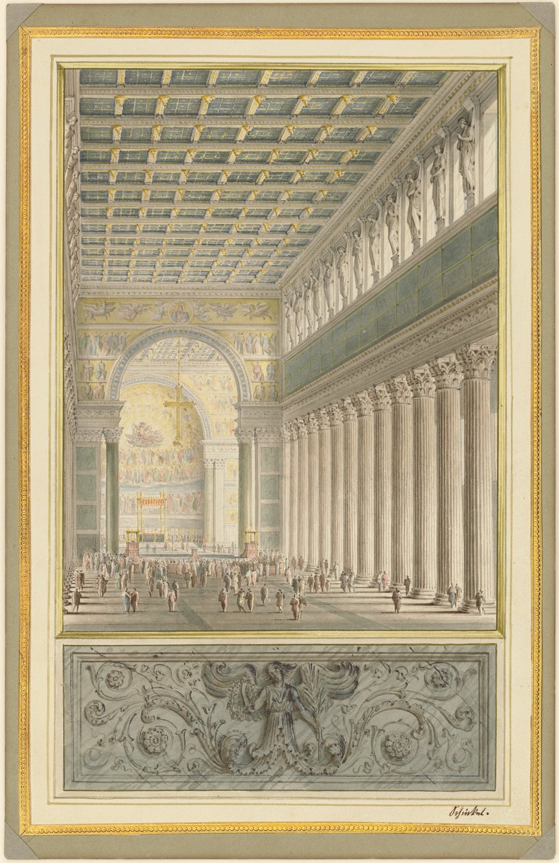 Loď, apsida a křížení katedrály do Berlína od Karl Friedrich Schinkel