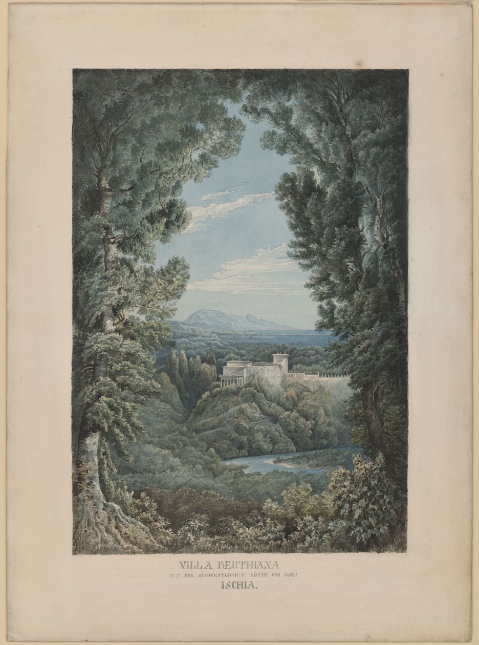 Vila Beuthiana na Ischii (budoucí vila Petera Christiana Wilhelma Beutha na Ischii) od Karl Friedrich Schinkel