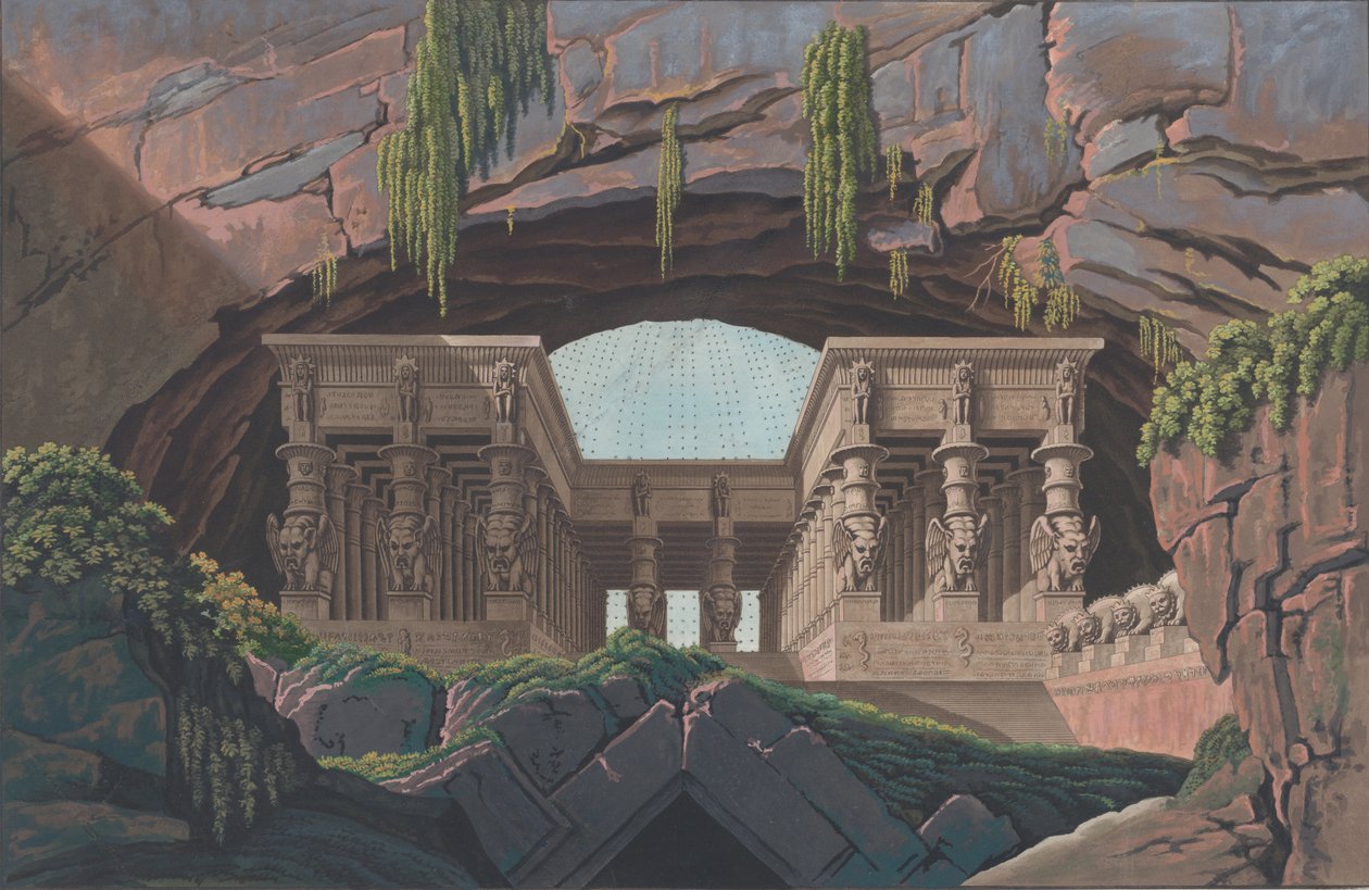 Chrám mezi skalami, 1847-49. od Karl Friedrich Thiele