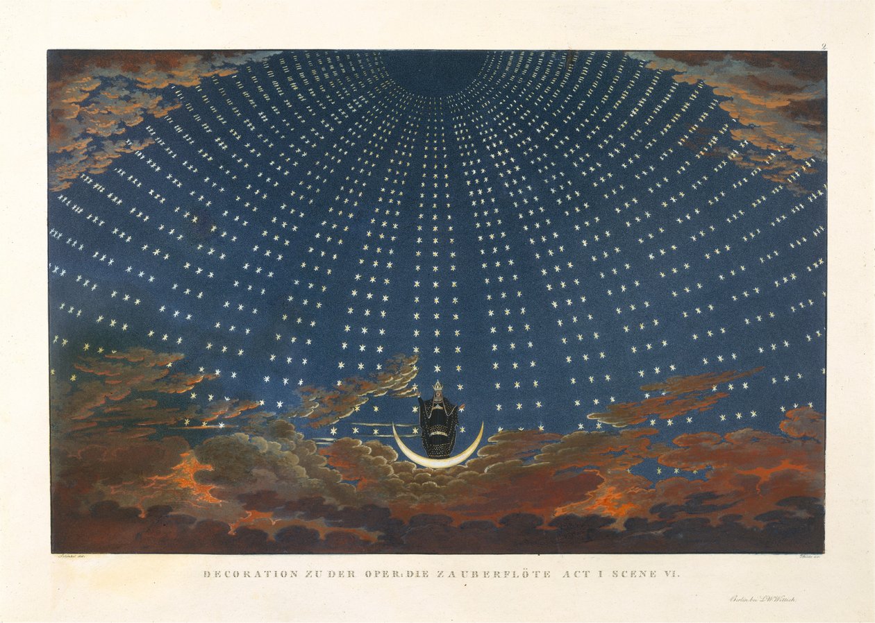 Síň hvězd v Paláci královny noci ..., 1847-49. od Karl Friedrich Thiele