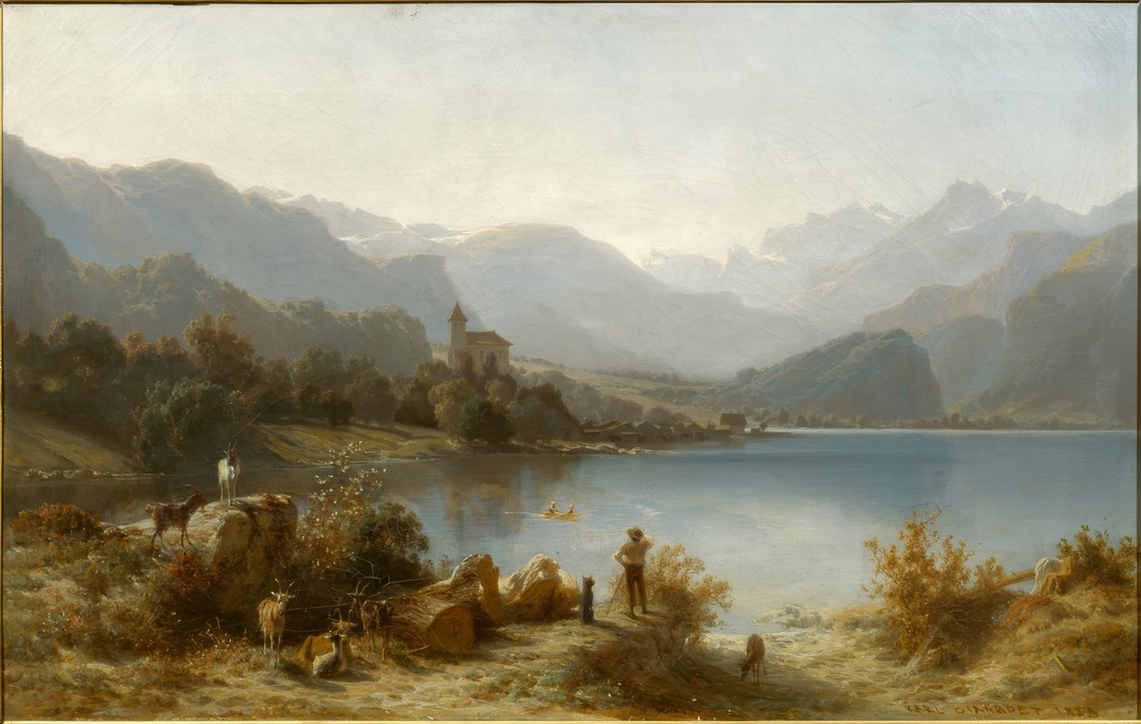 Brienz a Brienzské jezero od Karl Girardet