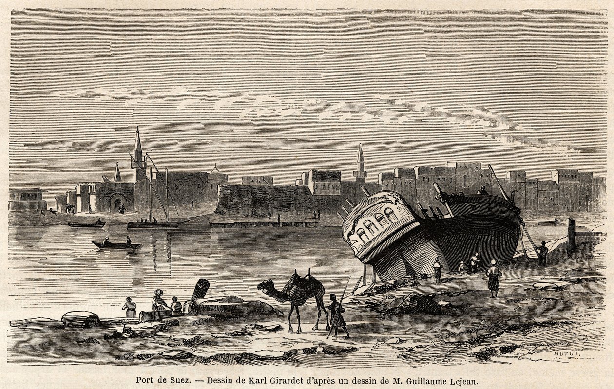 Suezský přístav od Karl Girardet