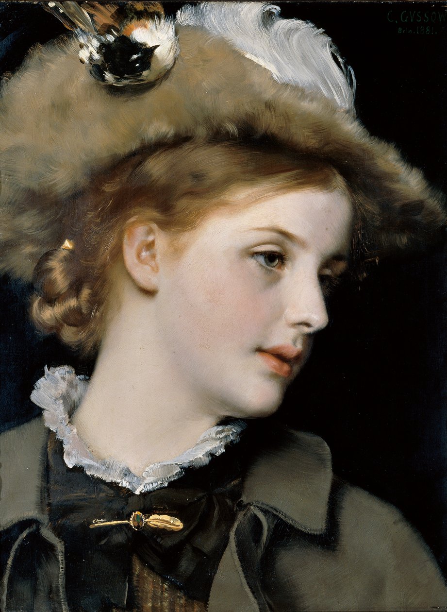 portrét dámy od Karl Gussow