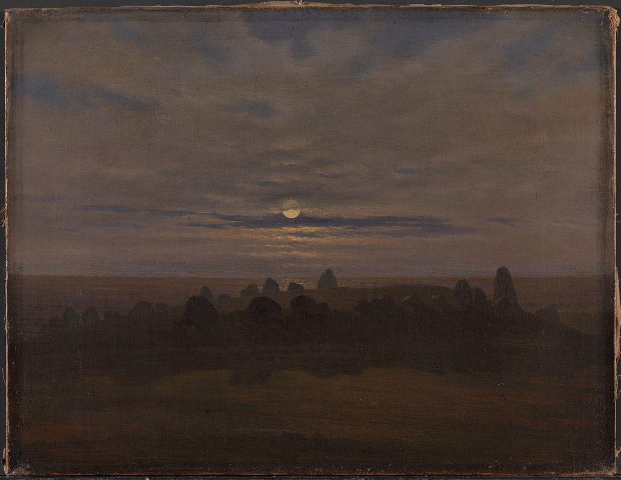 Kamenná mohyla, cca 1820 (olej na plátně) od Karl Gustav Carus