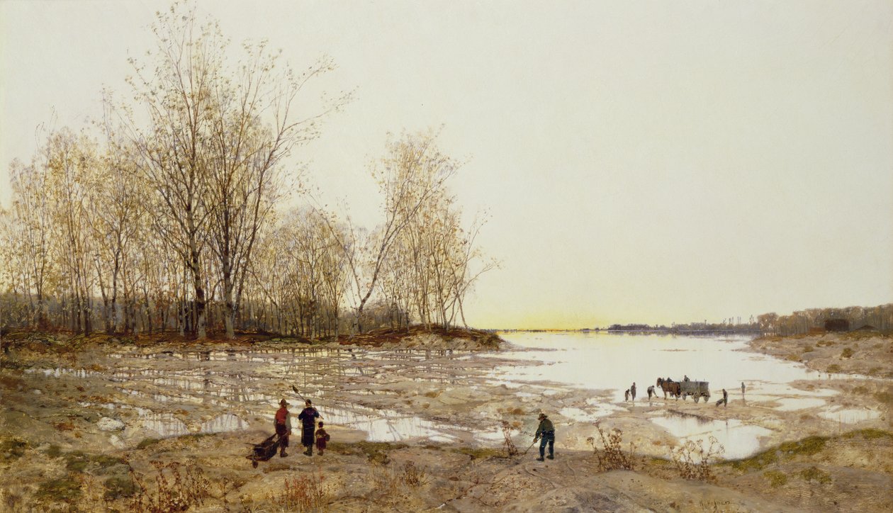 A Flooded Wooded Landscape, c.1875-80 (olej na plátně) od Karl Heffner