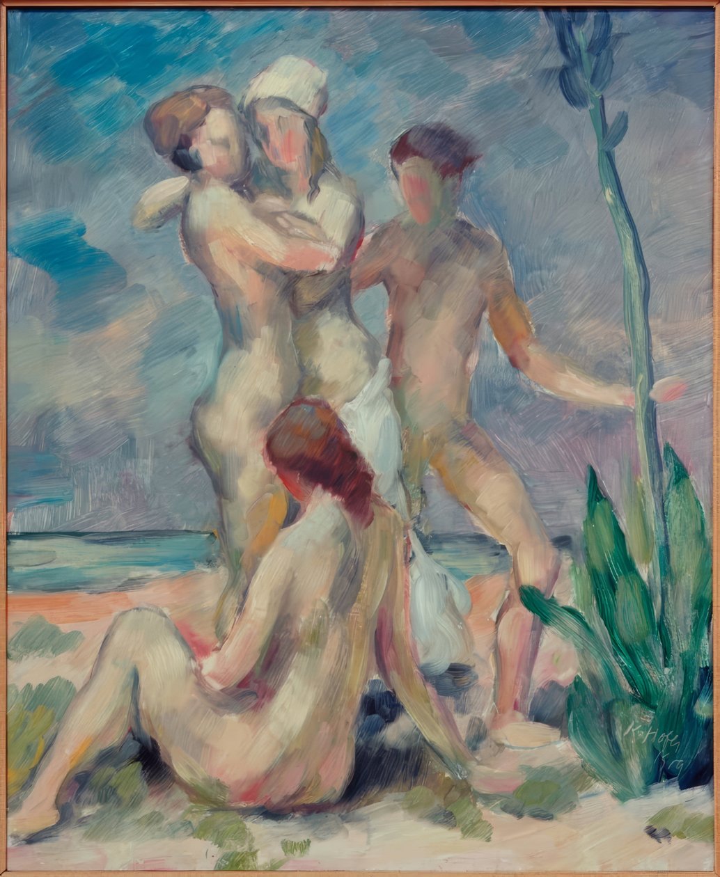 Na jižní pláži od Karl Hofer