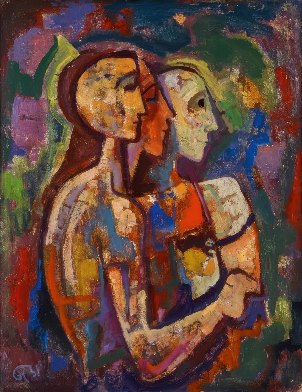 Tři mladíci od Karl Hofer