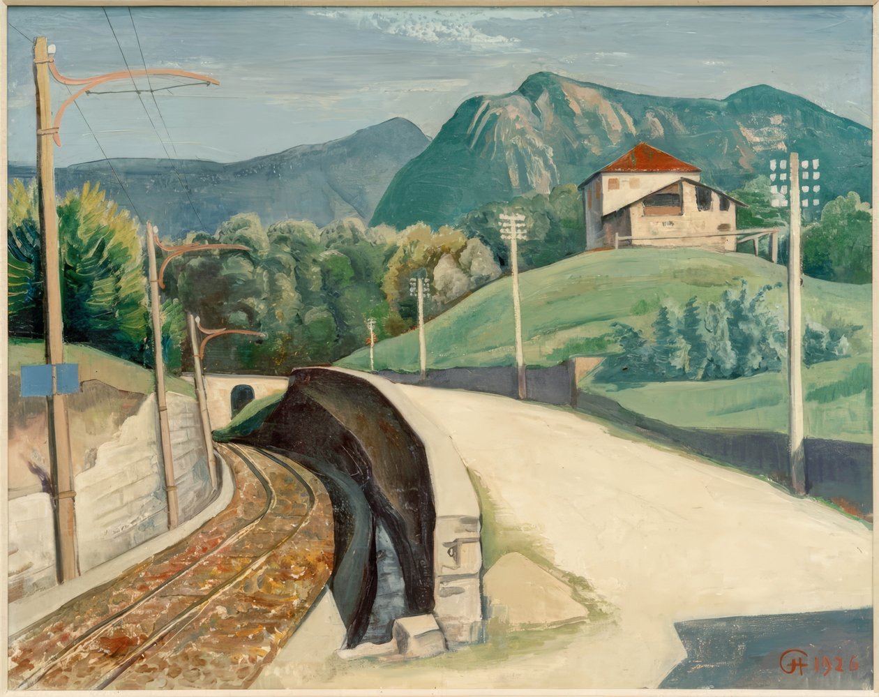 Krajina u Cappella v Graubündenu od Karl Hofer