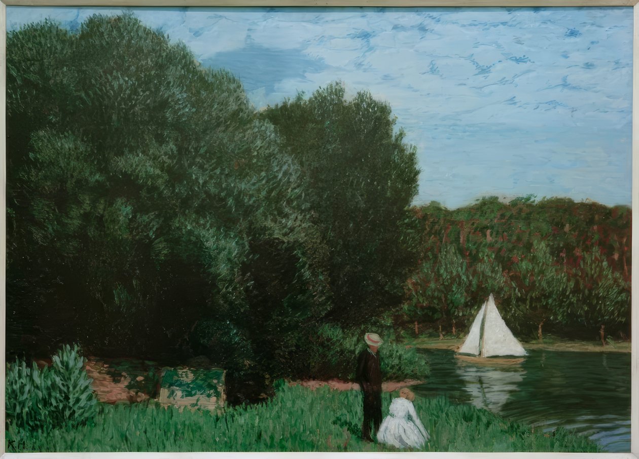 Krajina s plachetnicí od Karl Hofer