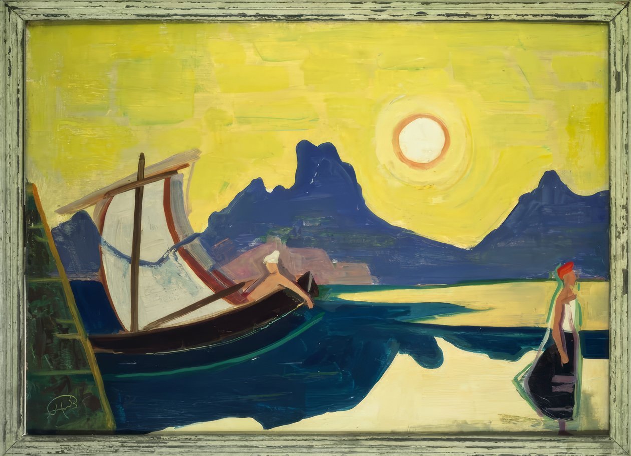 Jezero a hory od Karl Hofer