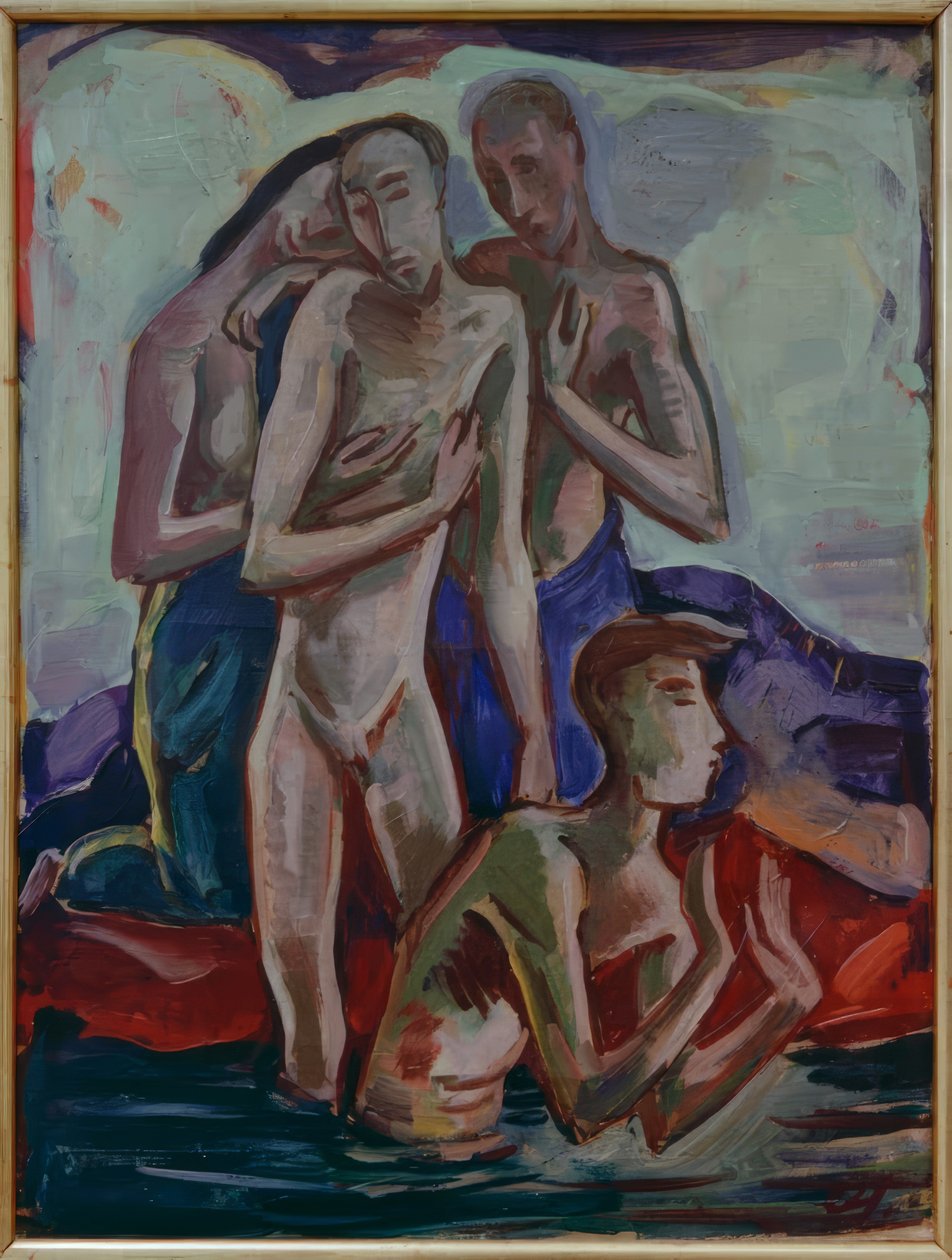 Křest v Jordánu od Karl Hofer