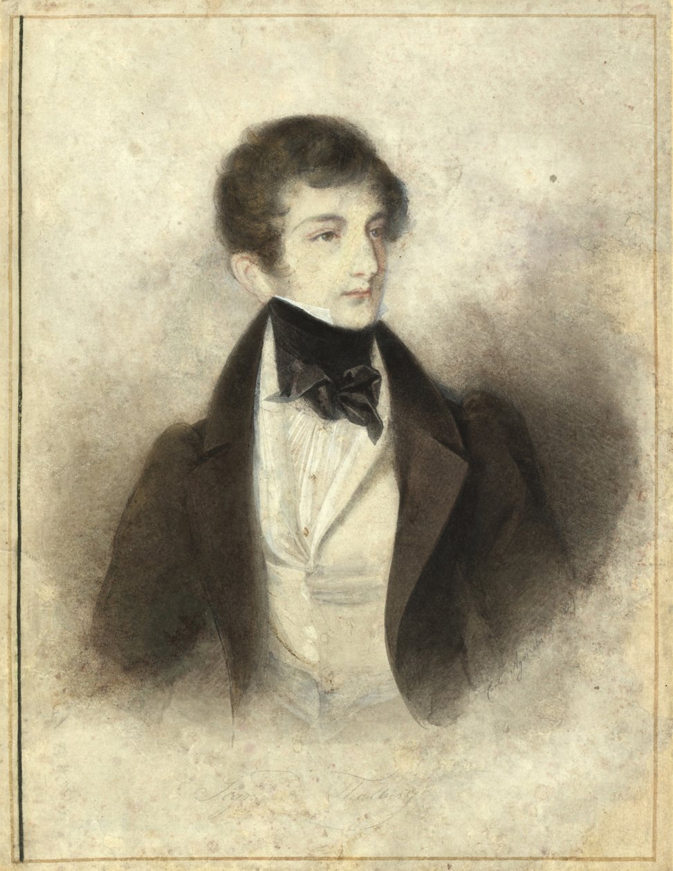 Portrét klavíristy a skladatele Sigismund Thalberg 1812-1871, 1829. od Karl Joseph Aloys Agricola