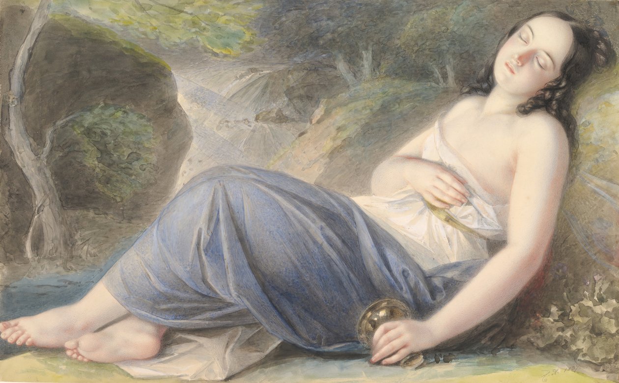 Psyche spící v krajině, 1837. od Karl Joseph Aloys Agricola