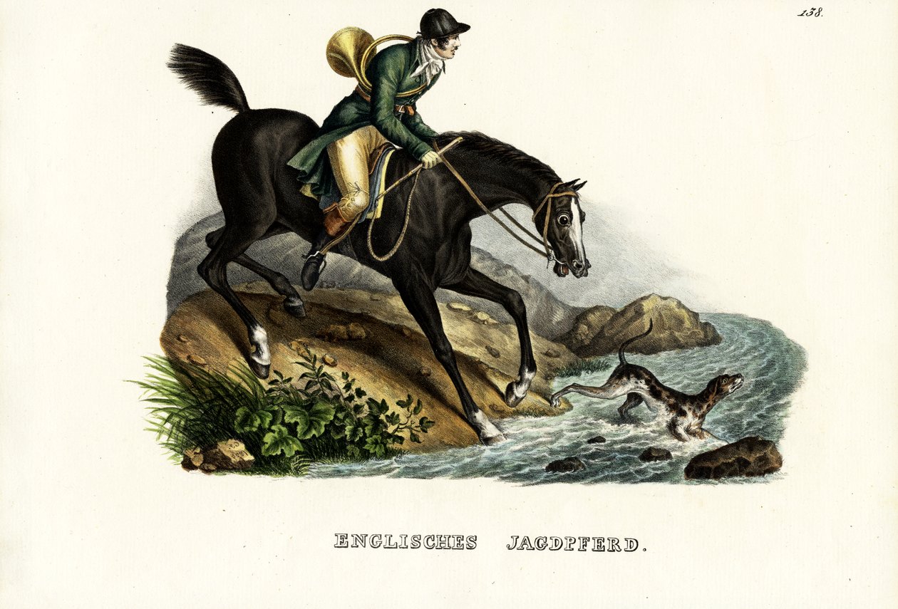 Anglický lovecký kůň, 1824 od Karl Joseph Brodtmann