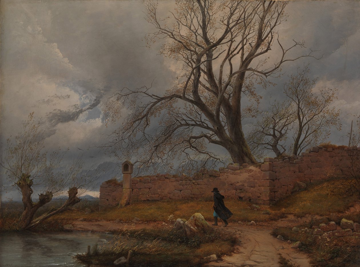 Tulák v bouři, 1835 od Karl Julius Von Leypold