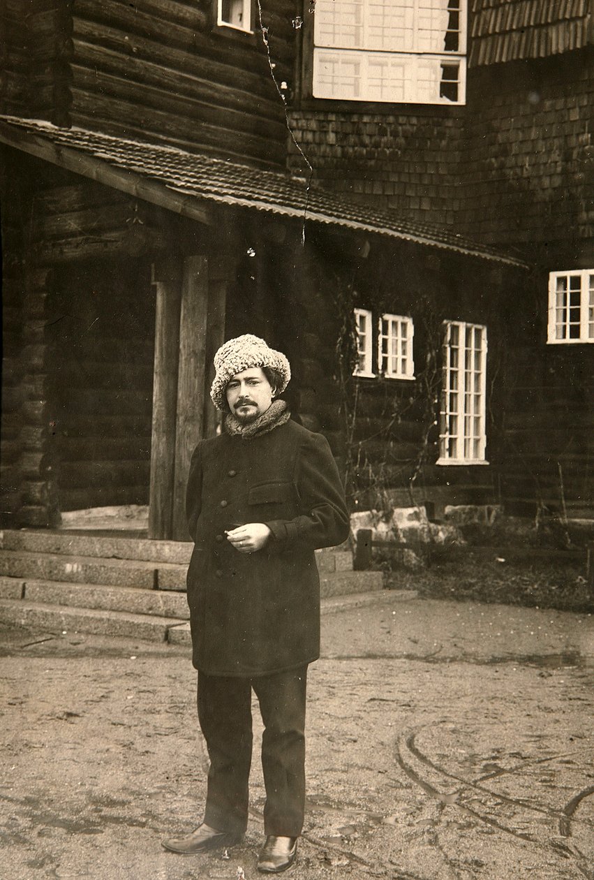 Ruský autor Leonid Andrejev ve svém domě ve Vammelsuu Serovo, počátek 20. století od Karl Karlovich Bulla