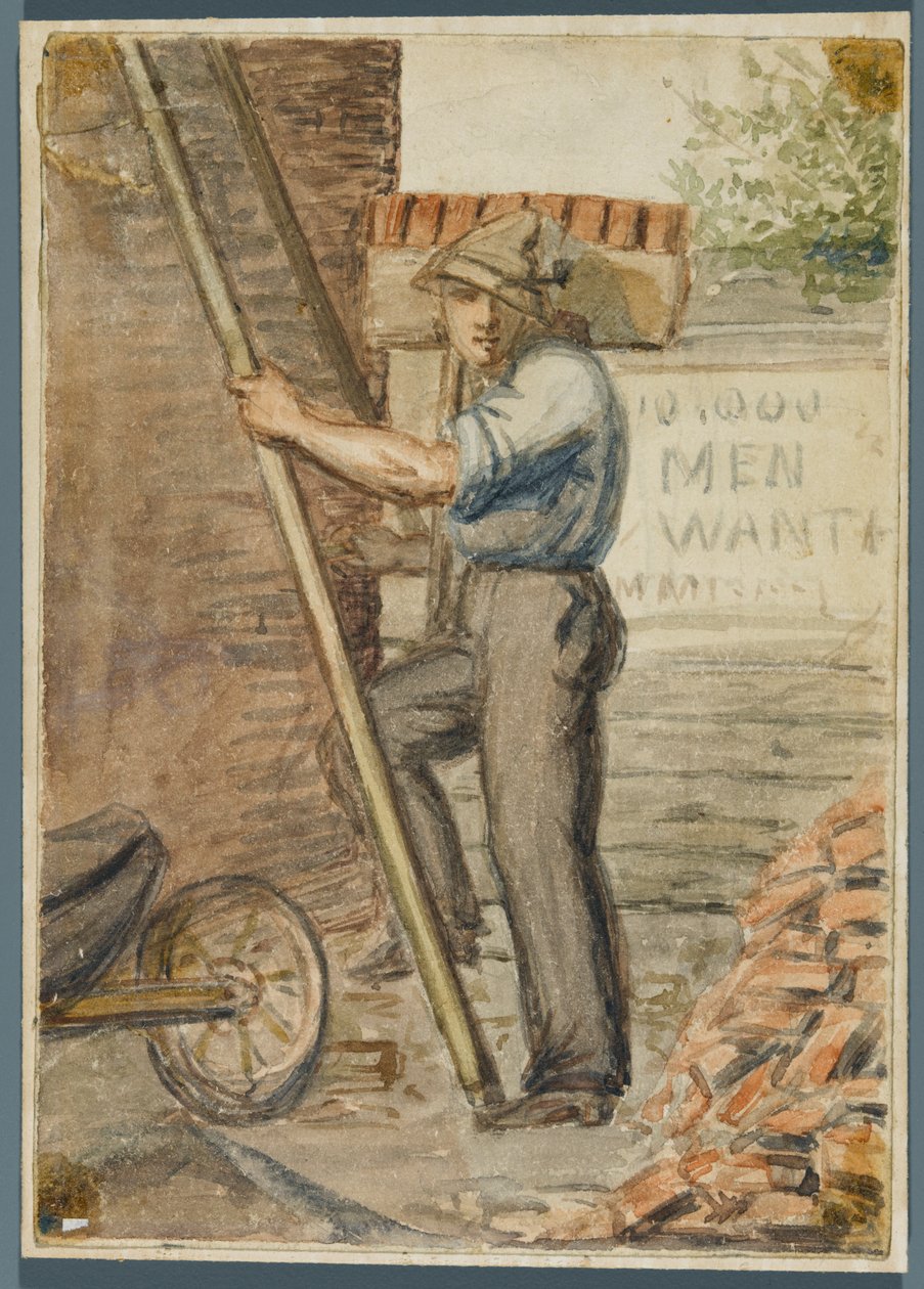 Brick Layer, 1864 (wc nad černým podkresem média) od Karl L.H. Mueller