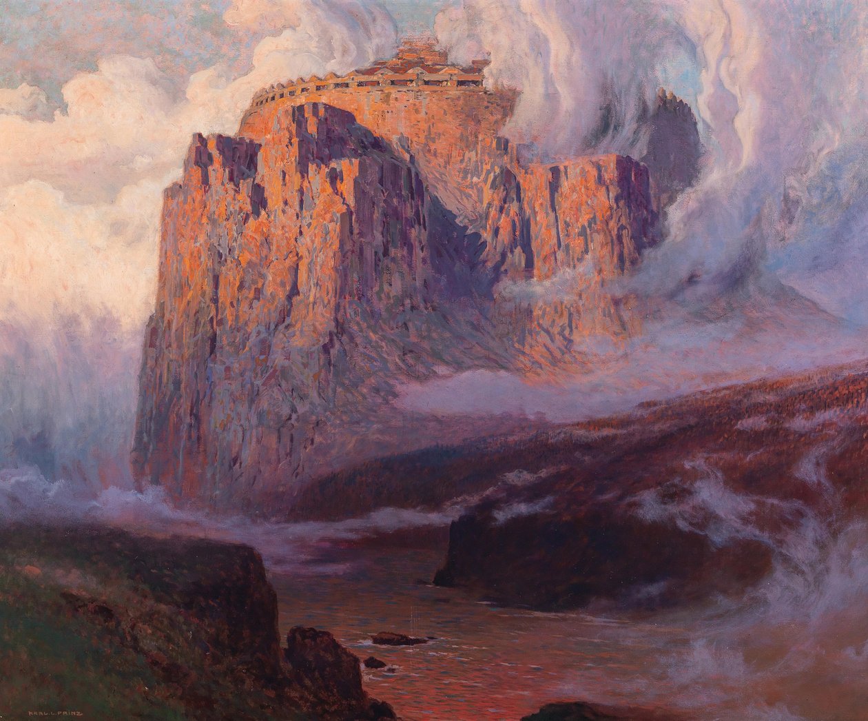 Valhalla, před rokem 1911 (olej na plátně) od Karl Ludwig Prinz