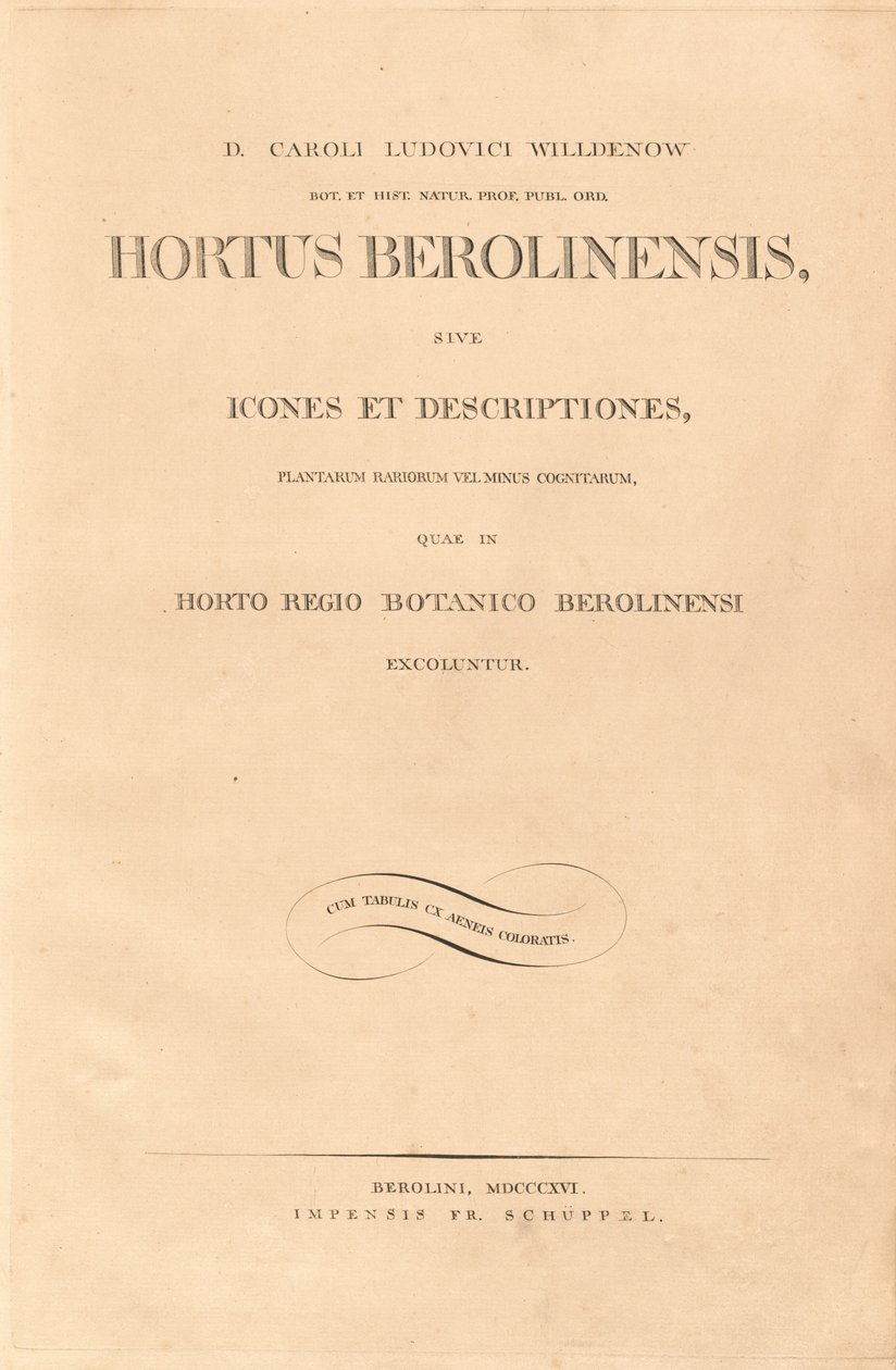Berlínská zahrada od Karl Ludwig Willdenow