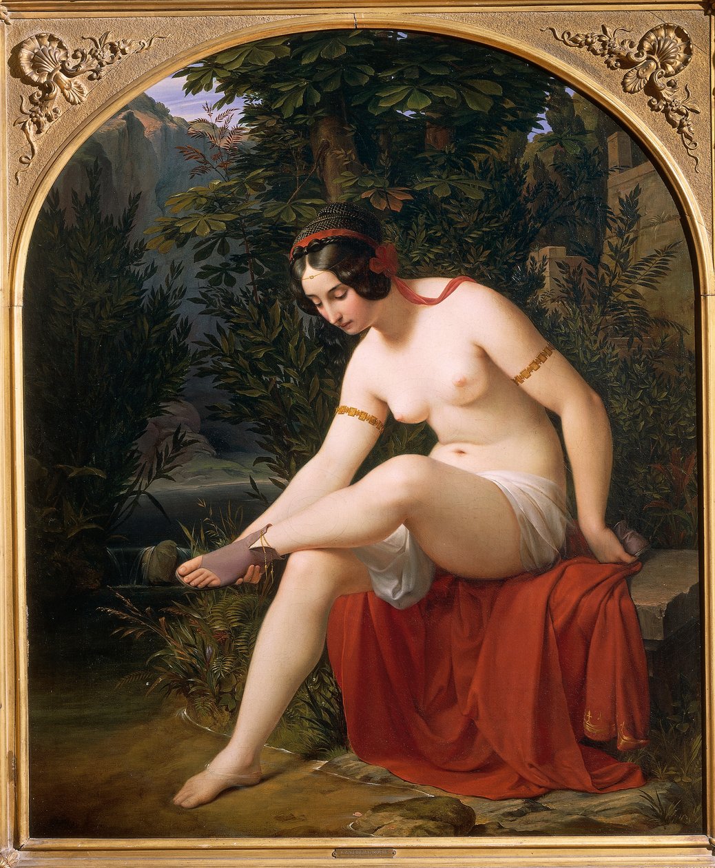 Koupání víly, Heinrich Karl Anton Mucke (1806-1891) od Karl Mucke