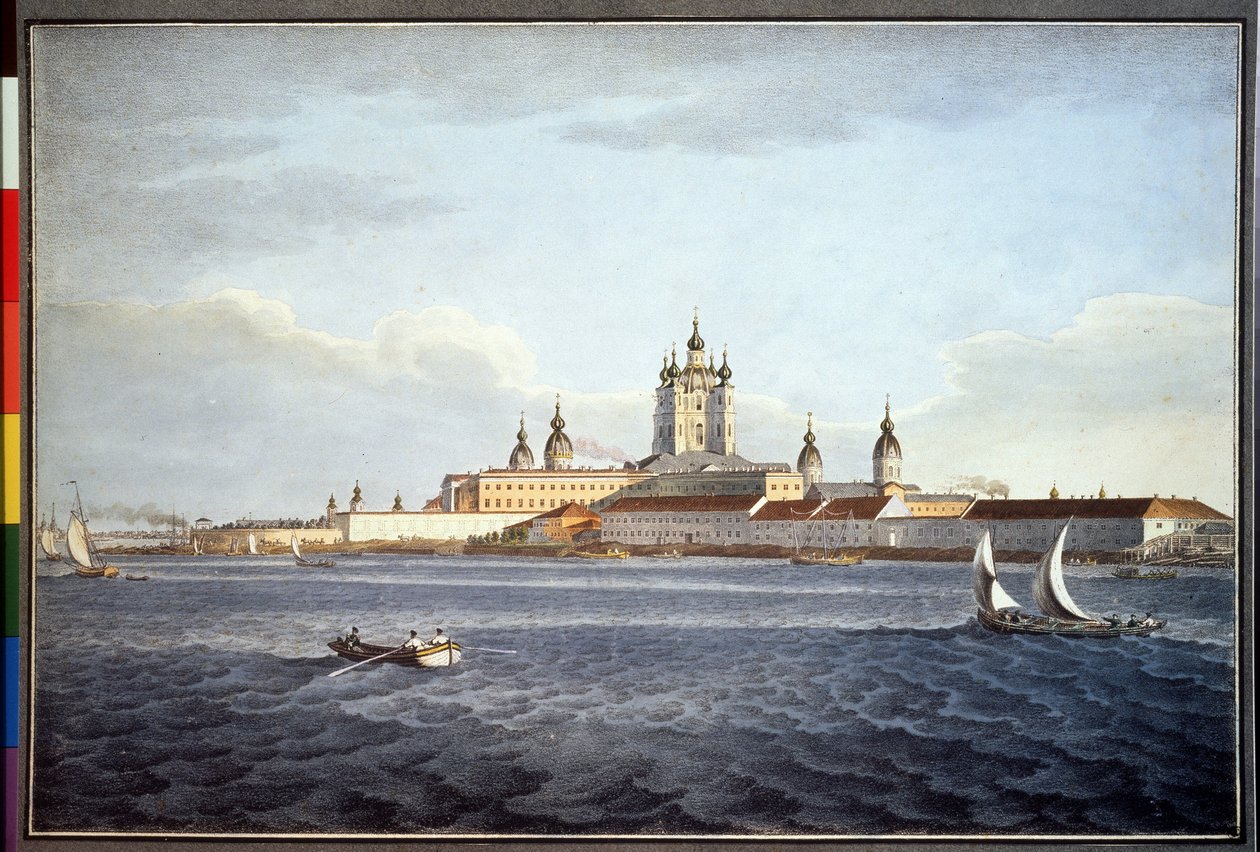 Klášter Smolny v Petrohradě (Klášter Smolnyj v Petrohradě). Kresba Karla Petroviče Beggrova (1799-1875). Akvarel na papíře od Karl Pavlovich Beggrov
