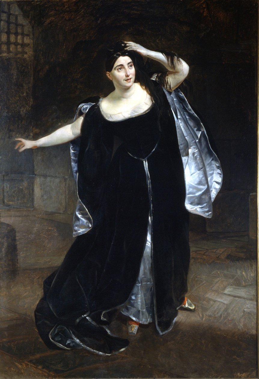 Giuditta Pasta (1797-1865) a "Anne Boleyn" (Anne de Boleyn (Anna nebo Ann Bolin a Anne Bullen od Karl Pavlovich Bryullov