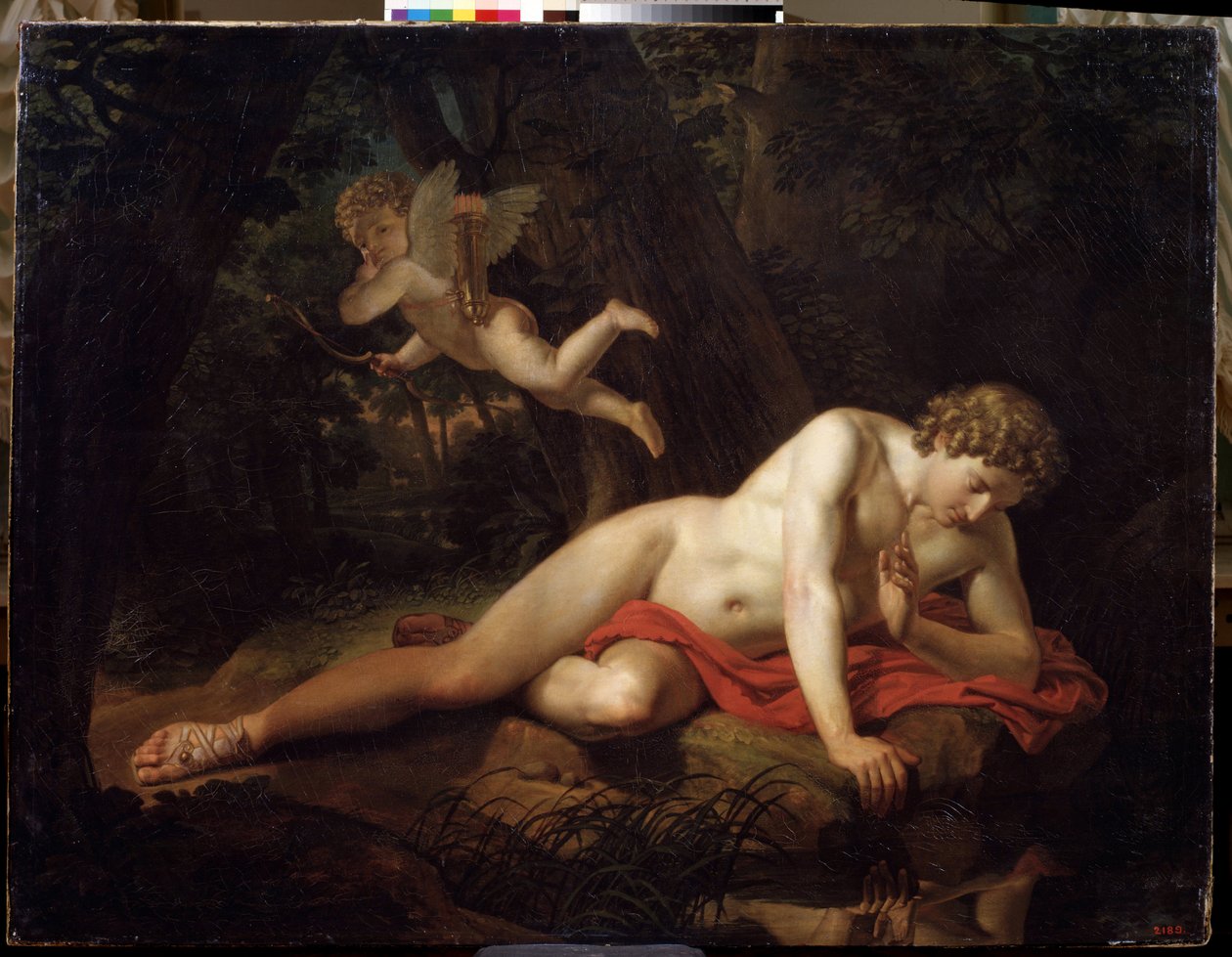 "Narcis"" Obraz Karla Pavloviče Briullova (Bryullov) (1799-1852) 1819 Státní ruské muzeum, Petrohrad od Karl Pavlovich Bryullov