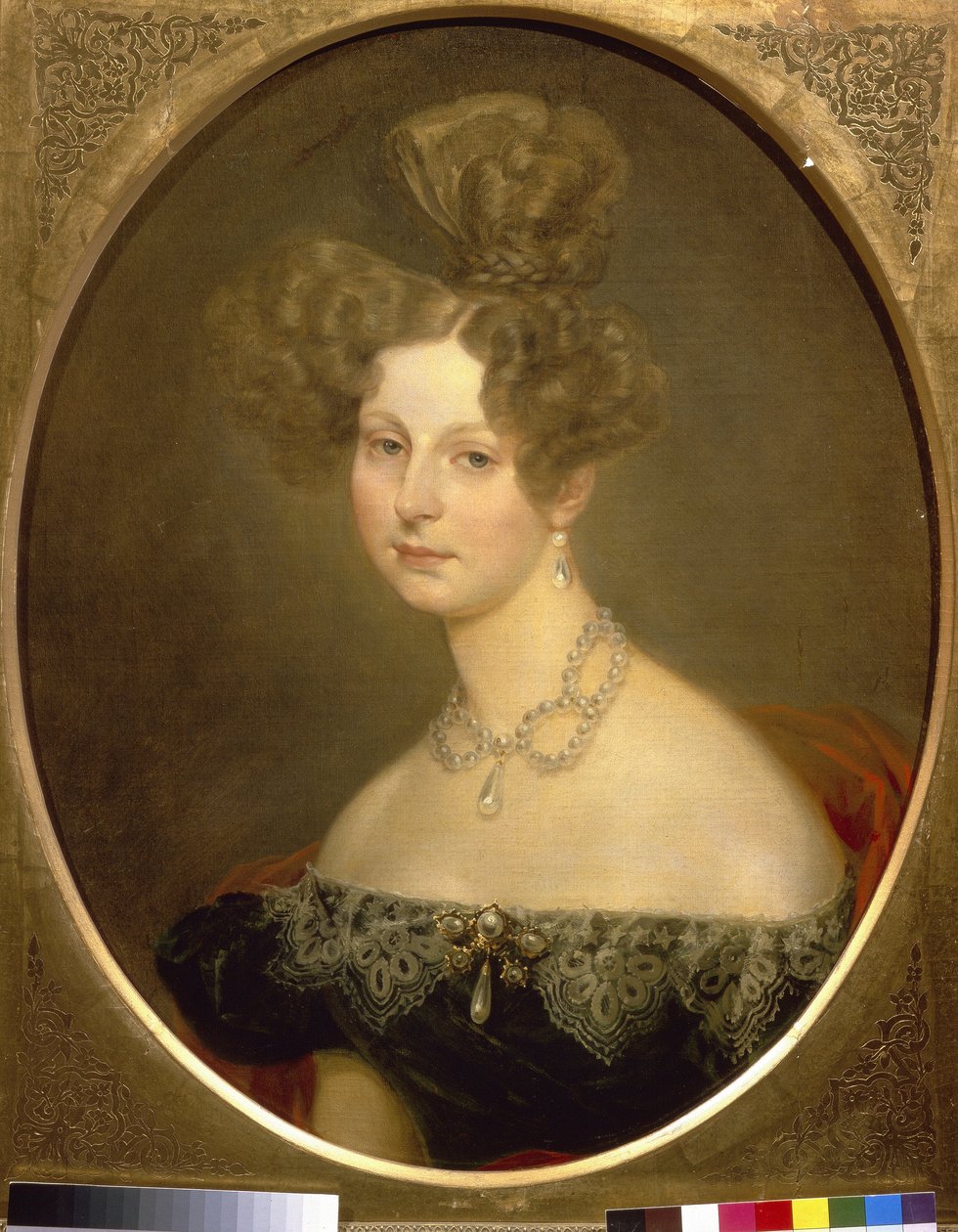 Portrét princezny Frederique Charlotte Marie Württemberské (1807-1873), velkovévodkyně Helene Ruska. (Portrét Friederike Charlotte Marie z Württemberska, velkovévodkyně Pavlovny z Ruska). Obraz Karla Pavloviče Briullova (Bryullov) (179 od Karl Pavlovich Bryullov