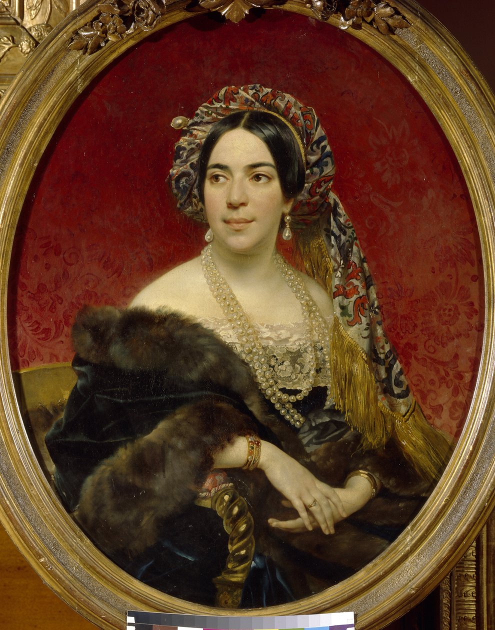Portrét princezny Marie Volkonské (1805-1863) (Portrét princezny Marie Volkonské) - Malba Karla Pavloviče Briullova (Briullov) (1799-1852), olej na plátně, před 1840 - ruské umění od Karl Pavlovich Bryullov