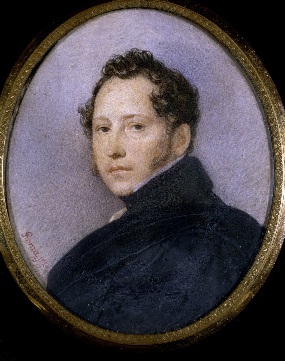 Portrét umělce Sylvester Shchedrin (Sylvester Shchedrin) (1791-1830) (Portrét umělce S. Shchedrin). Dílo Karla Pavloviče Briullova (Briullova) (1799-1852), akvarel na papíře od Karl Pavlovich Bryullov