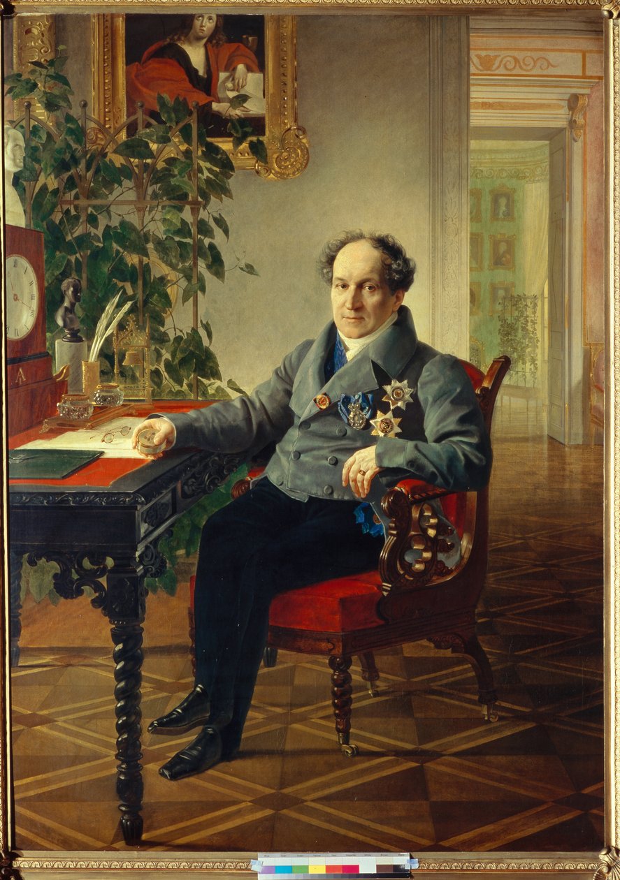 Portrét prince Alexandra Nikolajeviče Golitsyna (1773-1844) (Portrét prince Alexandra Nikolajeviče Golitsyna (1773-1844) - obraz Karla Briullova (Bryullov) (1799-1852) od Karl Pavlovich Bryullov