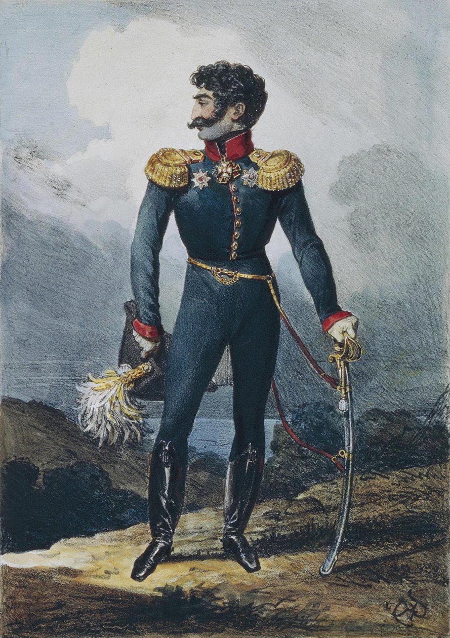 Portrét prince Valeriana Grigorieviče Madatova 1782-1829, 1822 od Karl Pavlovich Bryullov