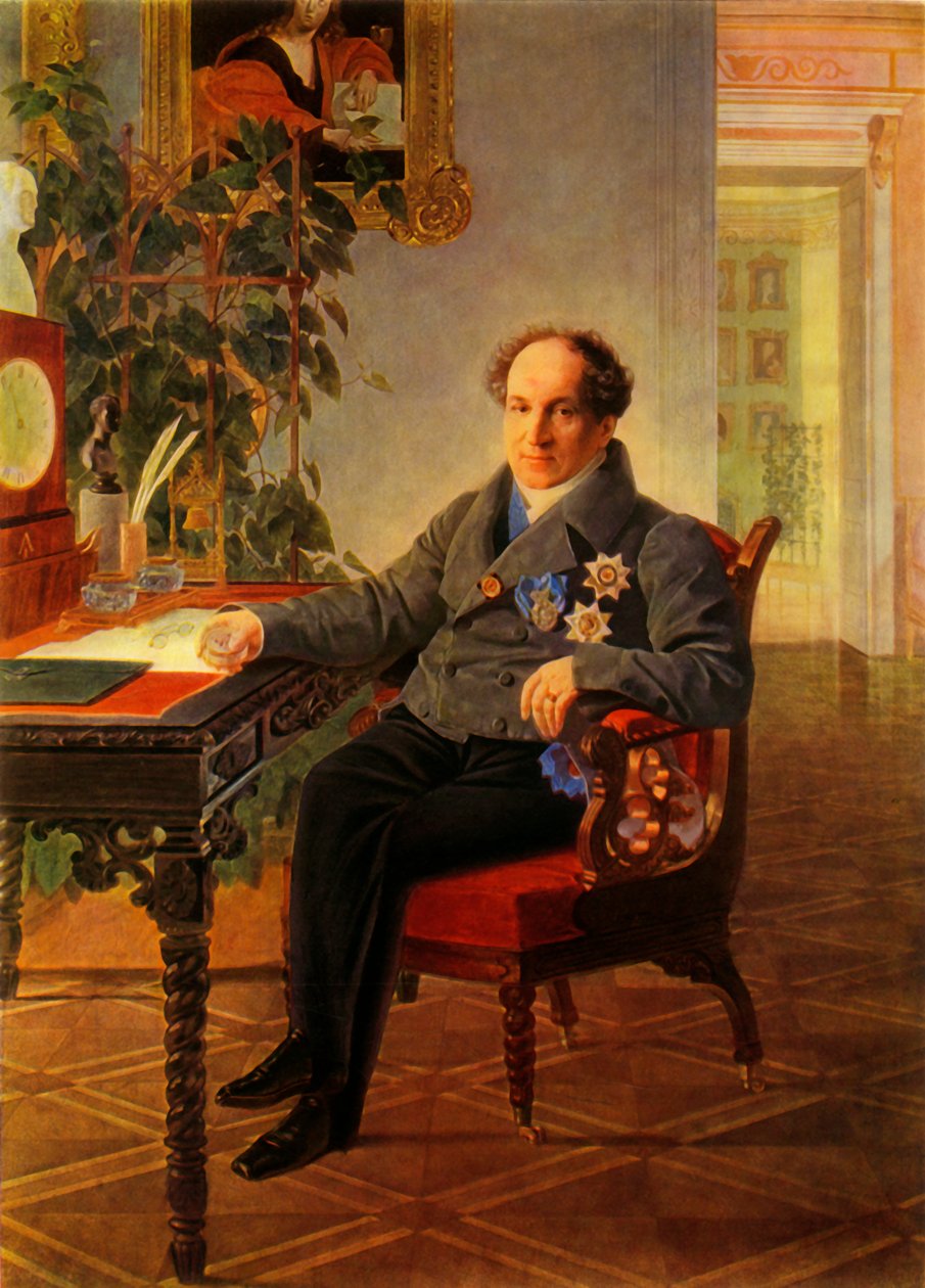 Portrét státníka Alexandra Nikolajeviče Golitsyna od Karl Pavlovich Bryullov