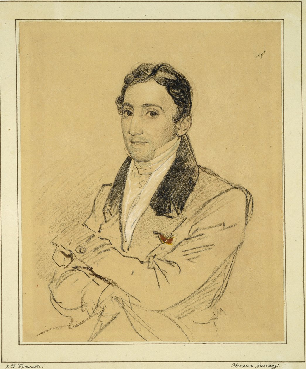 Portrét spisovatele Francesca Domenica Guerrazziho 1804-1873, 1834 od Karl Pavlovich Bryullov