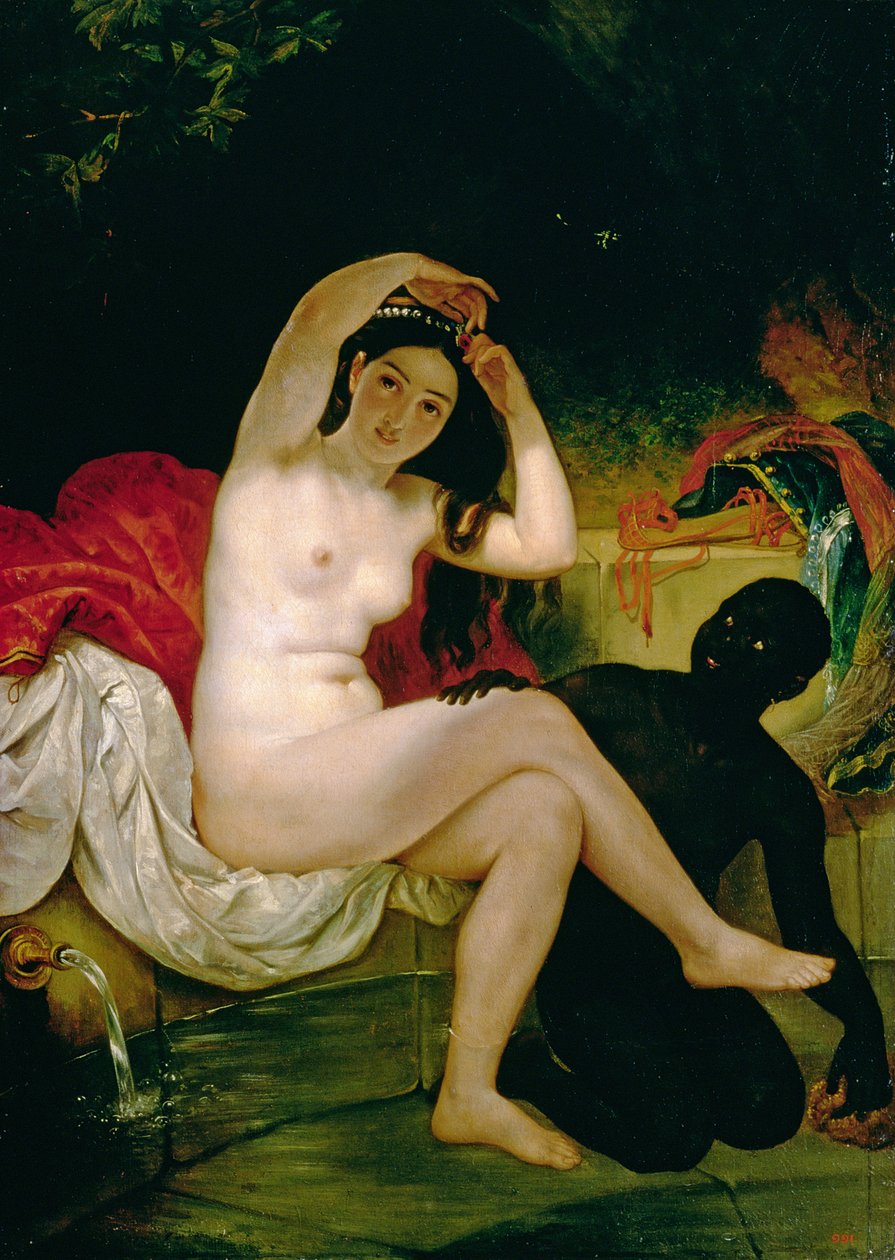 Virsavia aneb koupající se s černošským otrokem (olej na plátně) od Karl Pavlovich Bryullov