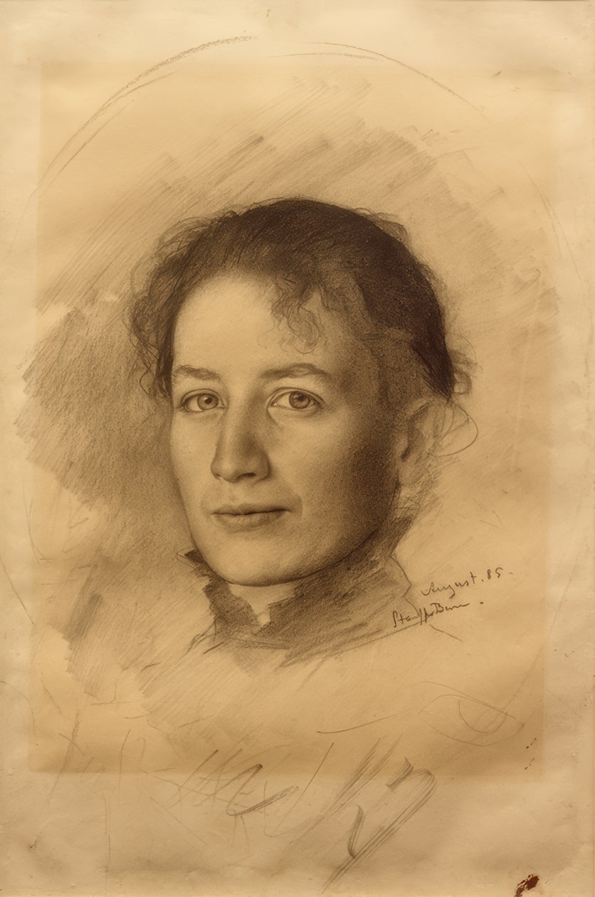 Portrét umělcovy sestry Marie Staufferové od Karl Stauffer Bern