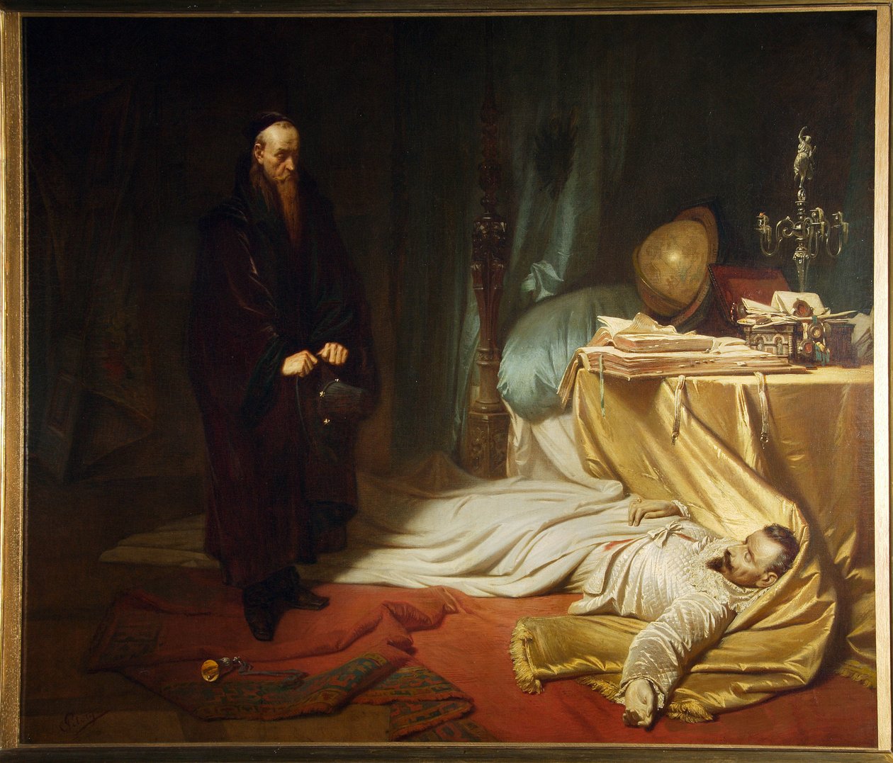 Baptiste Seni od Mrtvého těla Valdštejna, z valdštejnské trilogie od Friedricha Schillera od Karl Theodor von Piloty