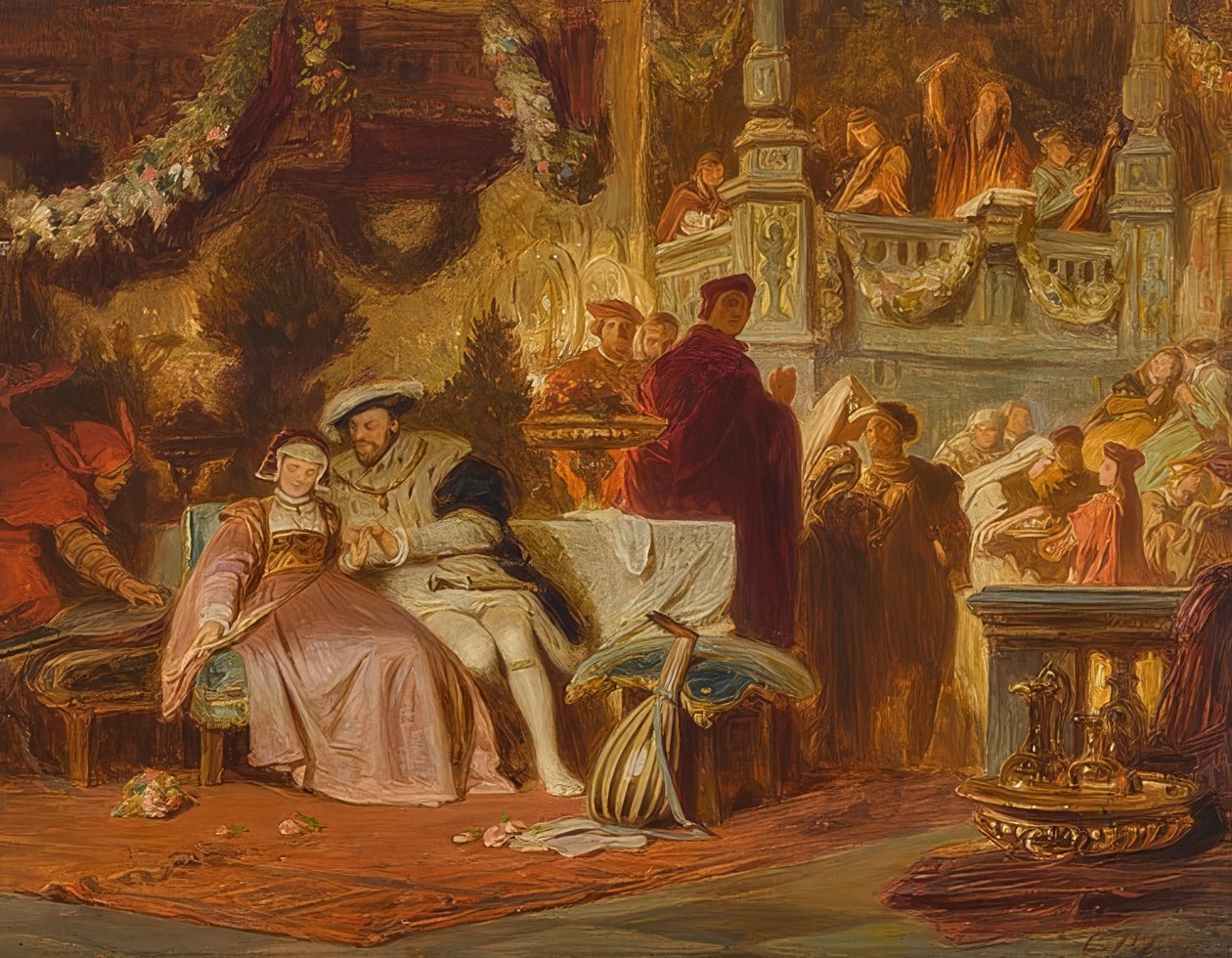 Jindřich VIII. namlouvá Annu Boleynovou na plese kardinála Wolseyho od Karl Theodor von Piloty