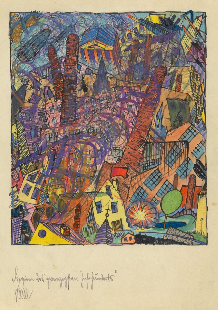 Počátek 20. století, cca 1923 (akvarel a pastel)) od Karl Wiener