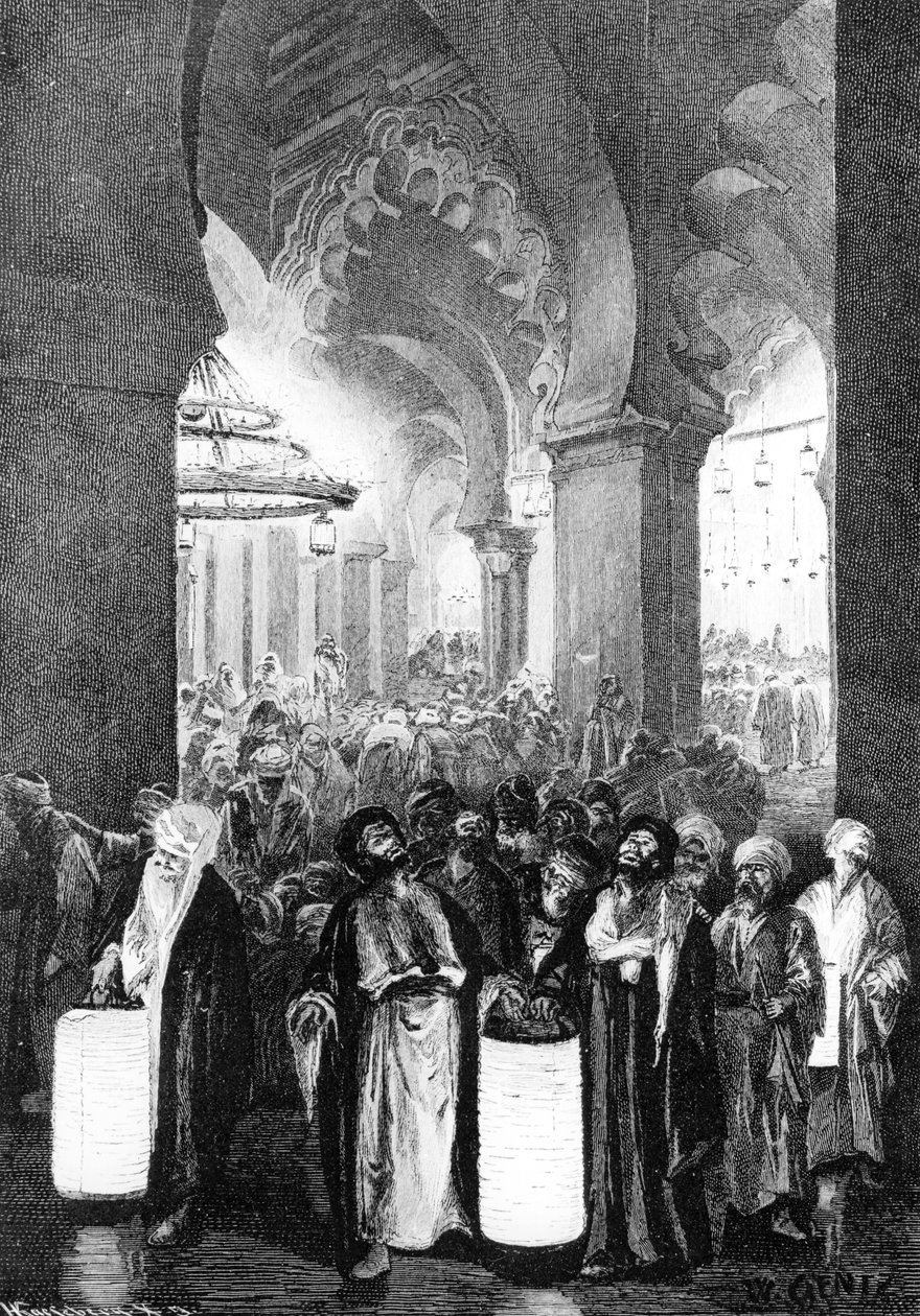 Modlitba během jedné noci ramadánu, 1881 od Karl Wilhelm Gentz