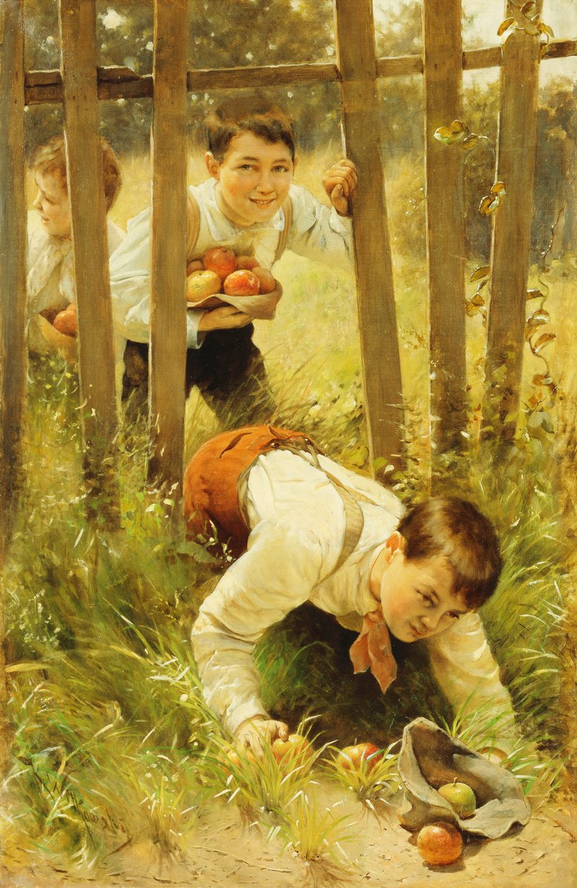 Krádež jablek, od Karl Witkowski