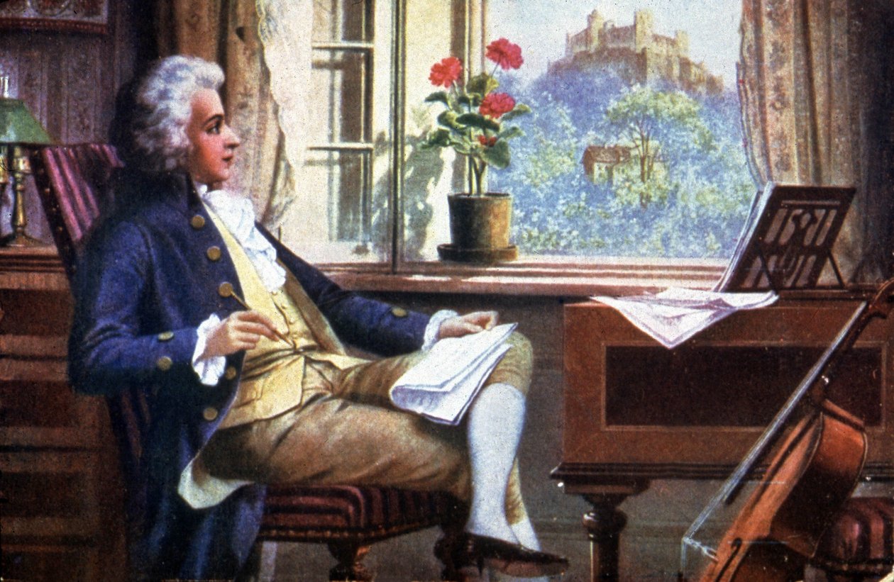 Mozart v Salcburku od Karl or Carl the Younger Schweninger