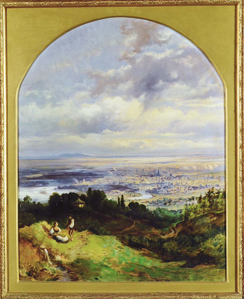 Pohled na Vídeň - Vídeň kolem roku 1860 ... (malba na plátně) od Karl the Elder Schweninger