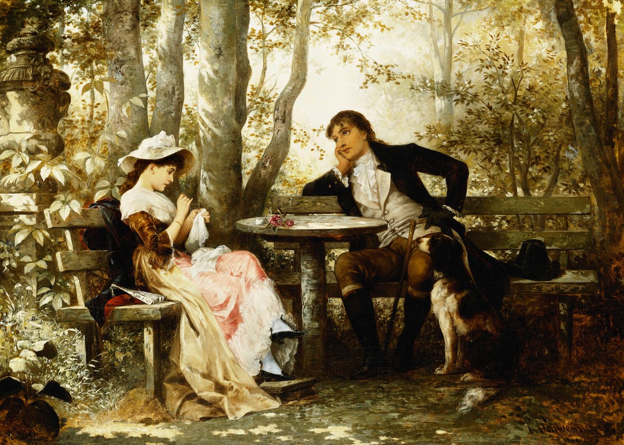 pokec; Hodina chatu, 1887 od Karl the Elder Schweninger