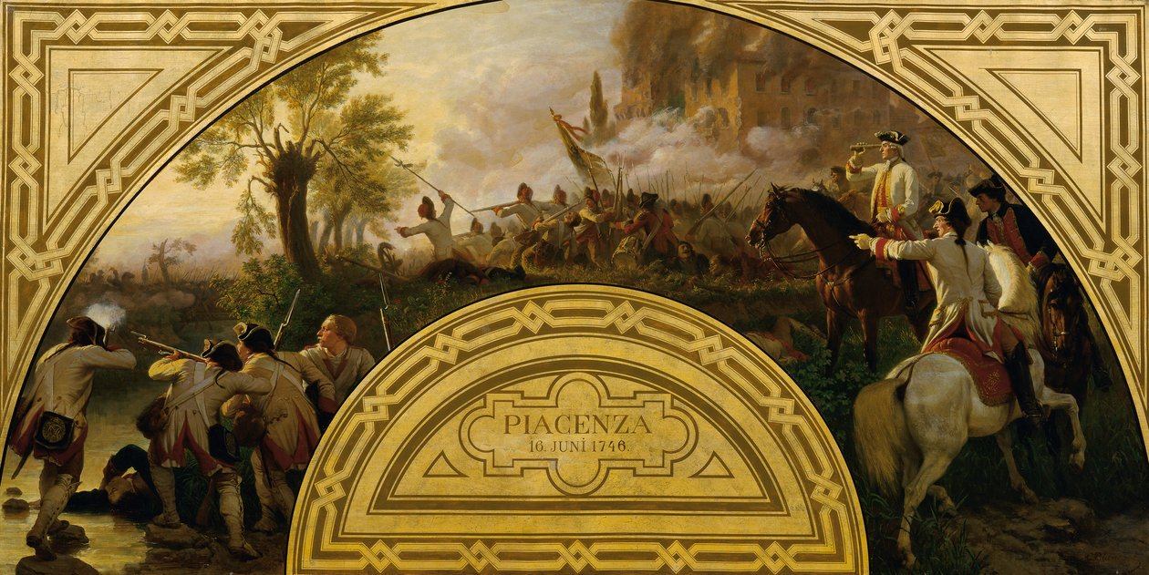Bitva u Piacenzy 1746 od Karl von Blaas