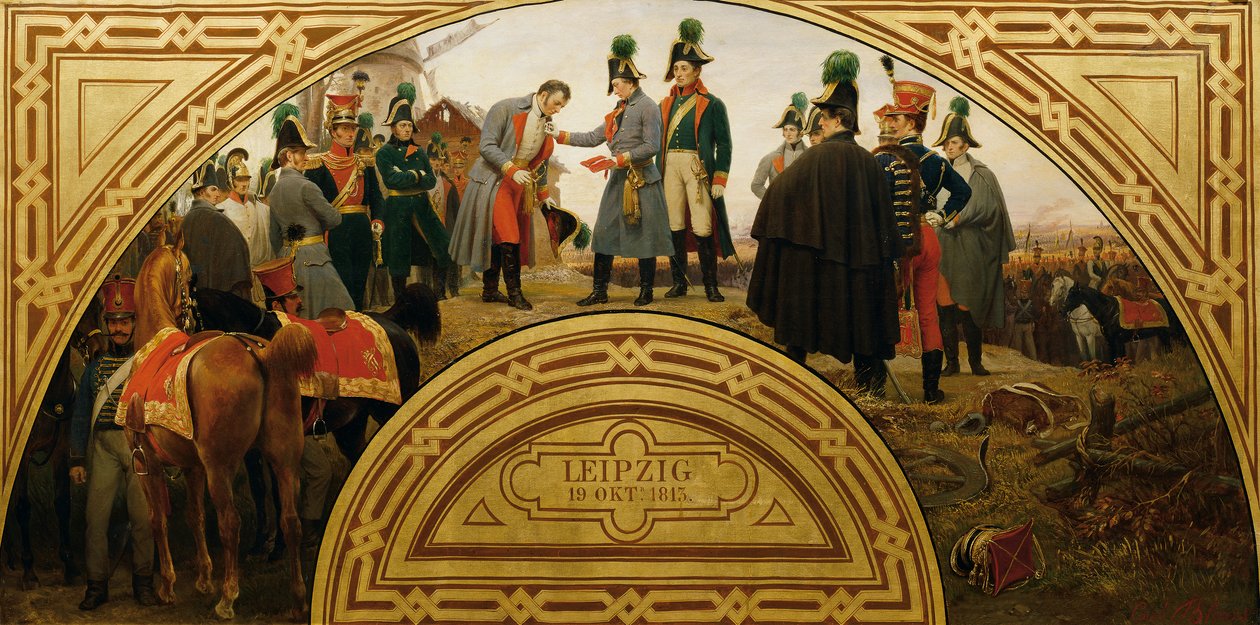 Bitva u Lipska 1813 od Karl von Blaas